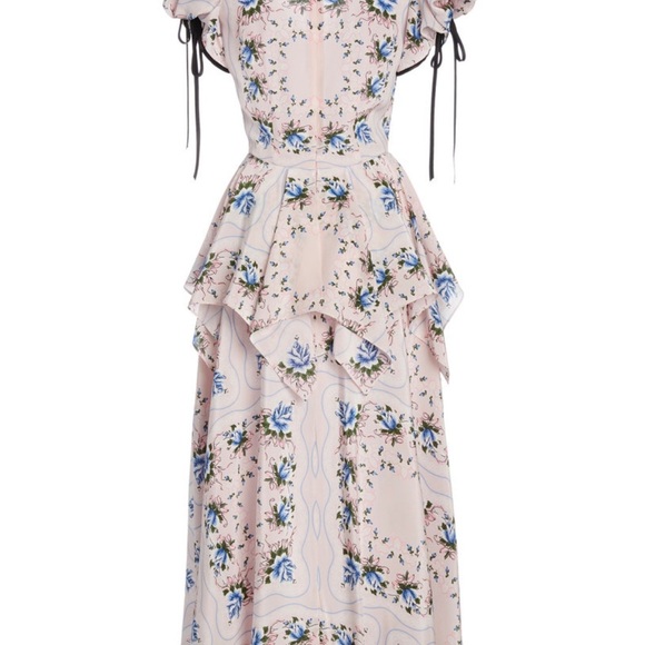 Rodarte Ruffled Floral-Print Silk Maxi Dress - Picture 8 of 11